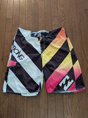 Y2K Embroidered Billabong Board Shorts - Size 32